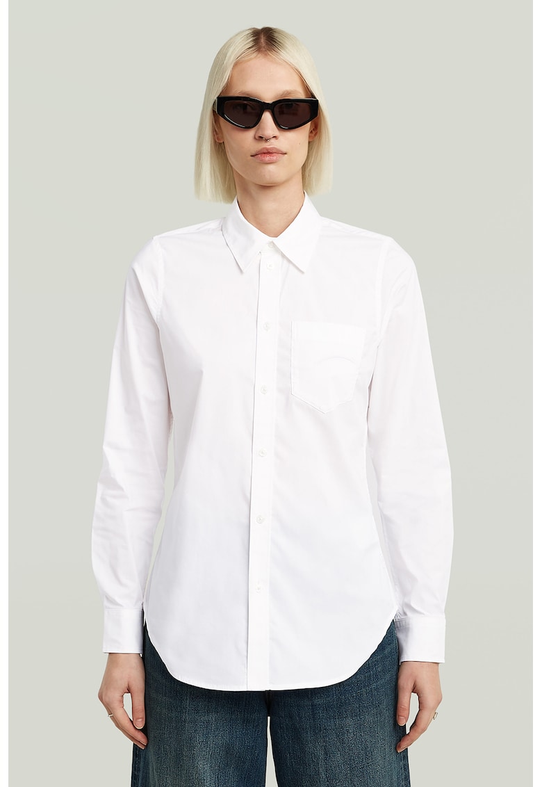 Риза с джоб на гърдите - Бял G-STAR