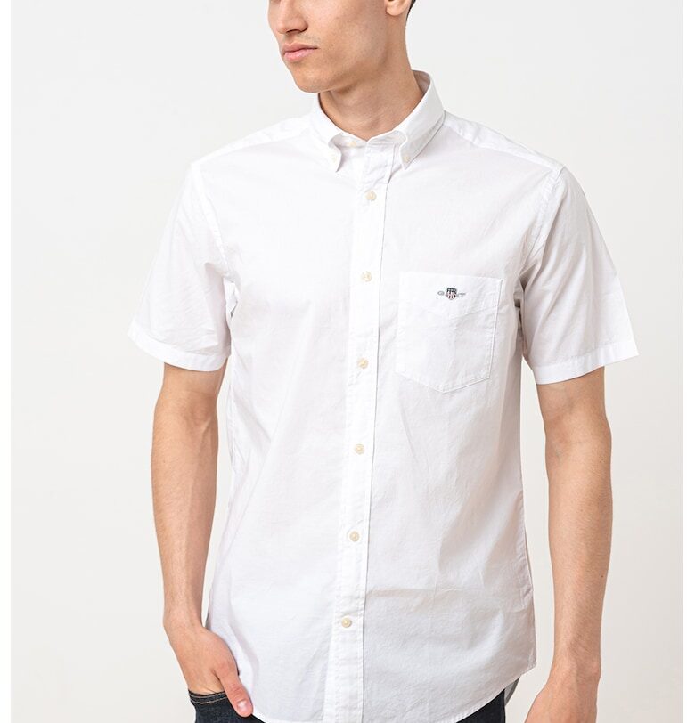 Риза с джоб на гърдите - Бял Gant