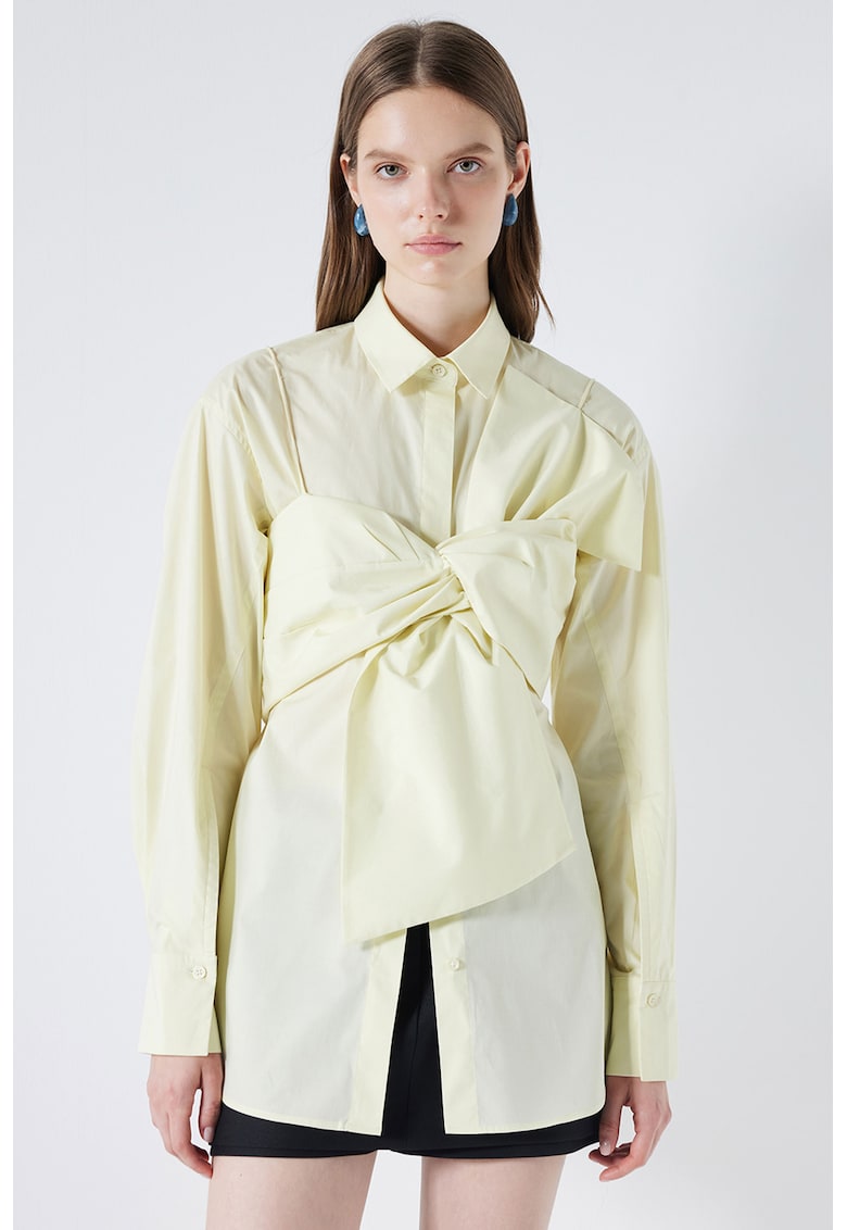 Риза с дизайн 2 в 1 - Бледожълт Ipekyol