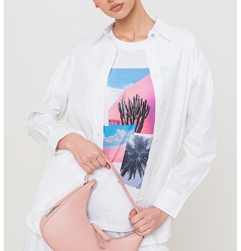 Риза с дълги ръкави - Бял BOSS