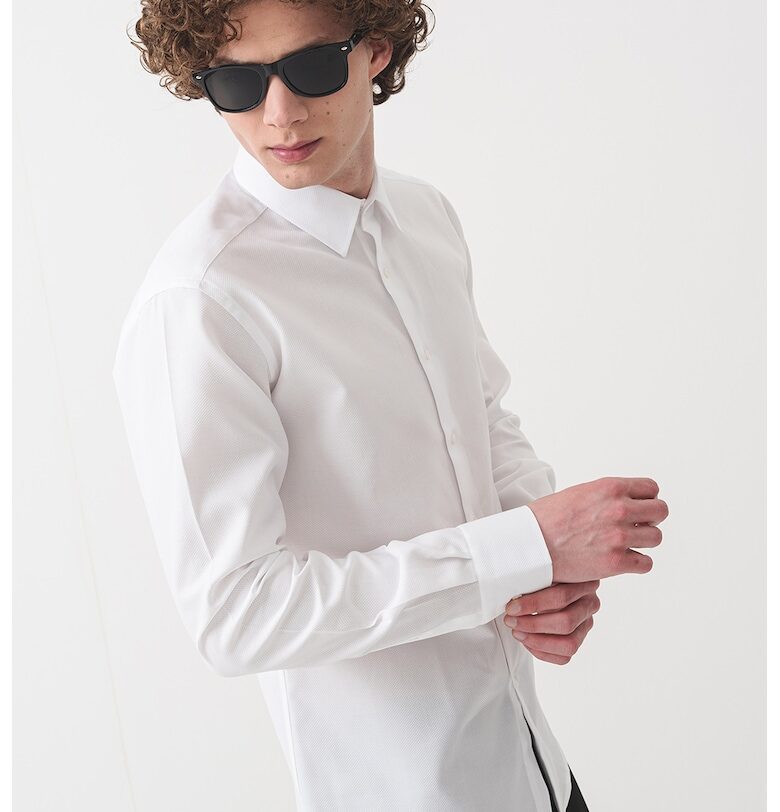 Риза с дълги ръкави - Бял Karl Lagerfeld