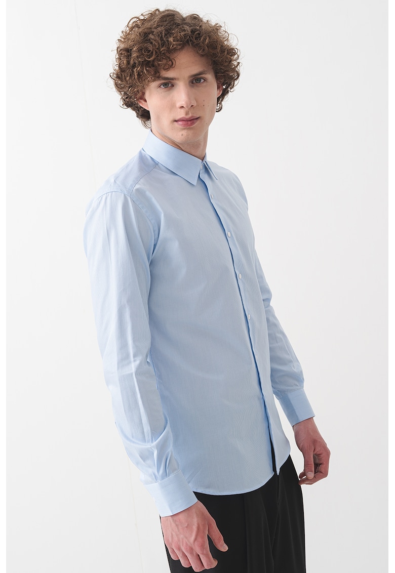 Риза с дълги ръкави - Небесносин Karl Lagerfeld