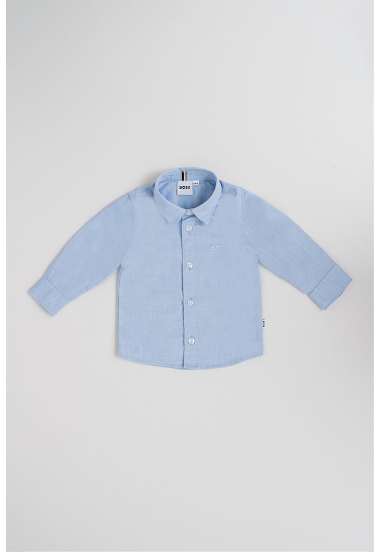Риза с дълги ръкави - Светлосин BOSS Kidswear