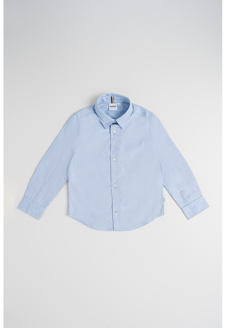 Риза с дълги ръкави - Светлосин BOSS Kidswear