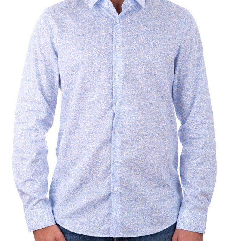 Риза с дълъг ръкав на  K10K106672 - Син CALVIN KLEIN