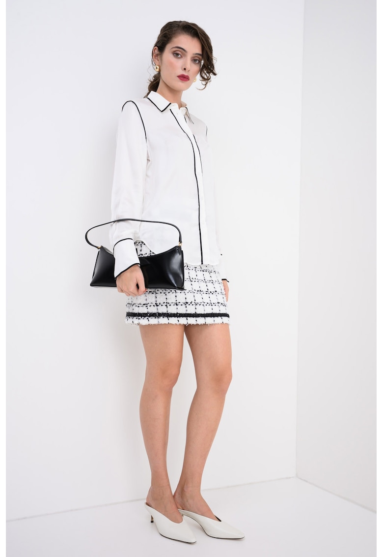 Риза с контрасти - Черен/Мръснобял Karl Lagerfeld