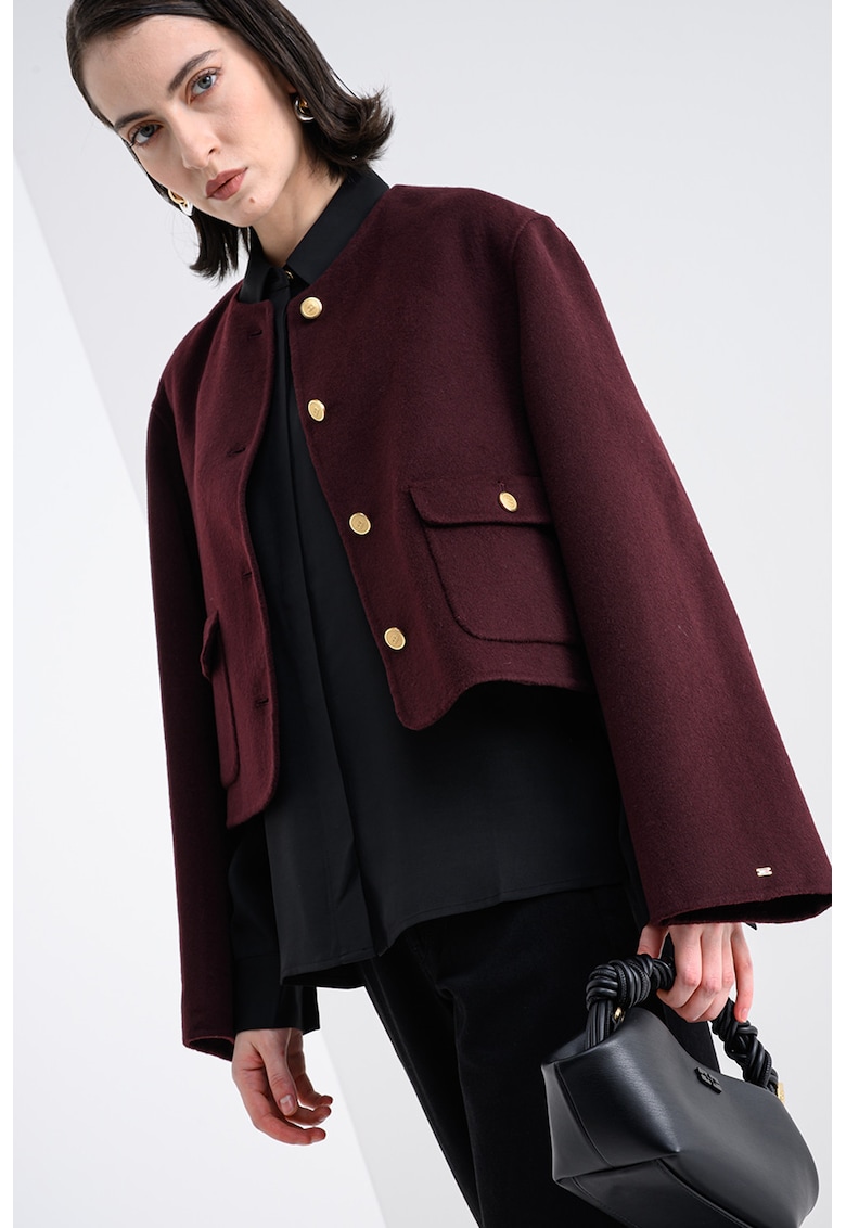 Риза с копчета на яката - Черен Tommy Hilfiger