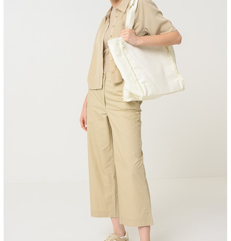 Риза с къси ръкави - Сиво-кафяв Stefanel