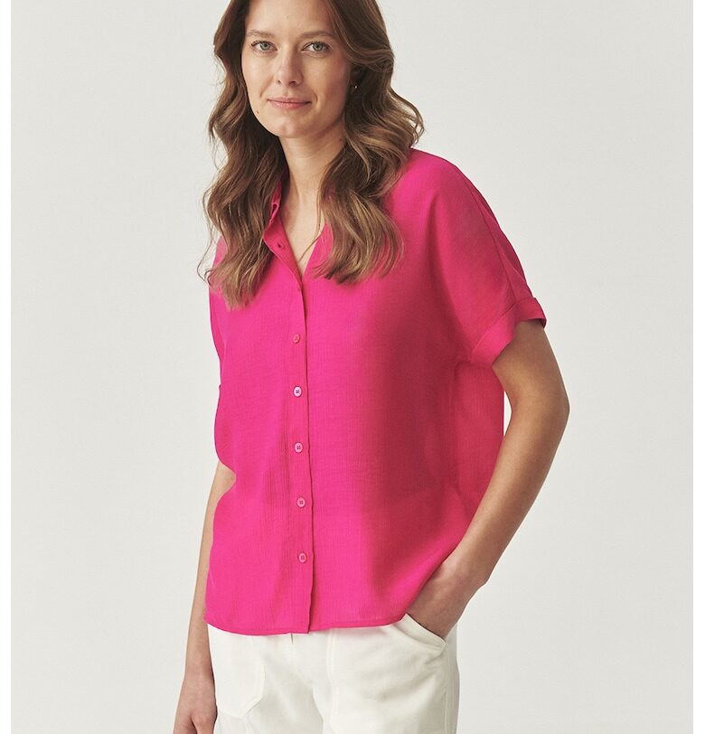 Риза с къси ръкави - Фуксия Tatuum