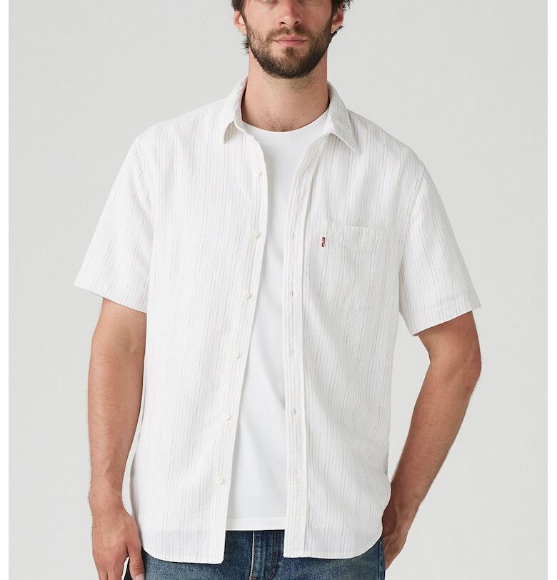 Риза с къси ръкави и джоб - Бял Levis