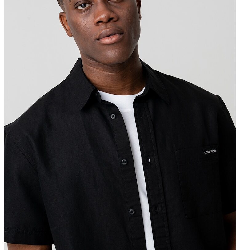 Риза с къси ръкави и лого CALVIN KLEIN JEANS