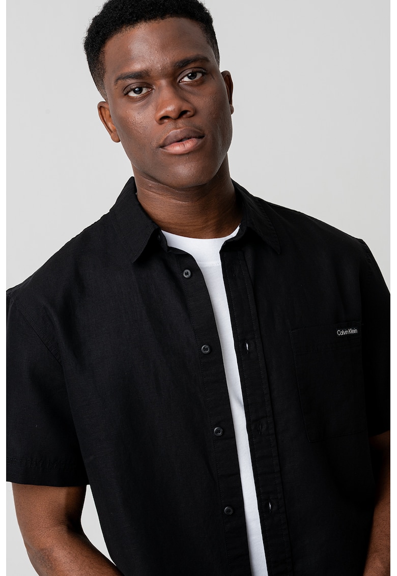 Риза с къси ръкави и лого CALVIN KLEIN JEANS