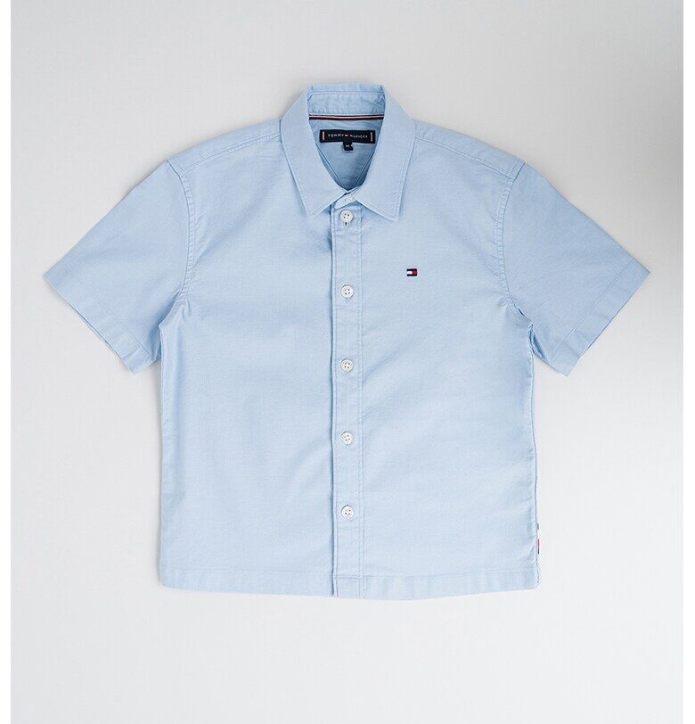 Риза с къси ръкави и лого - Светлосин Tommy Hilfiger