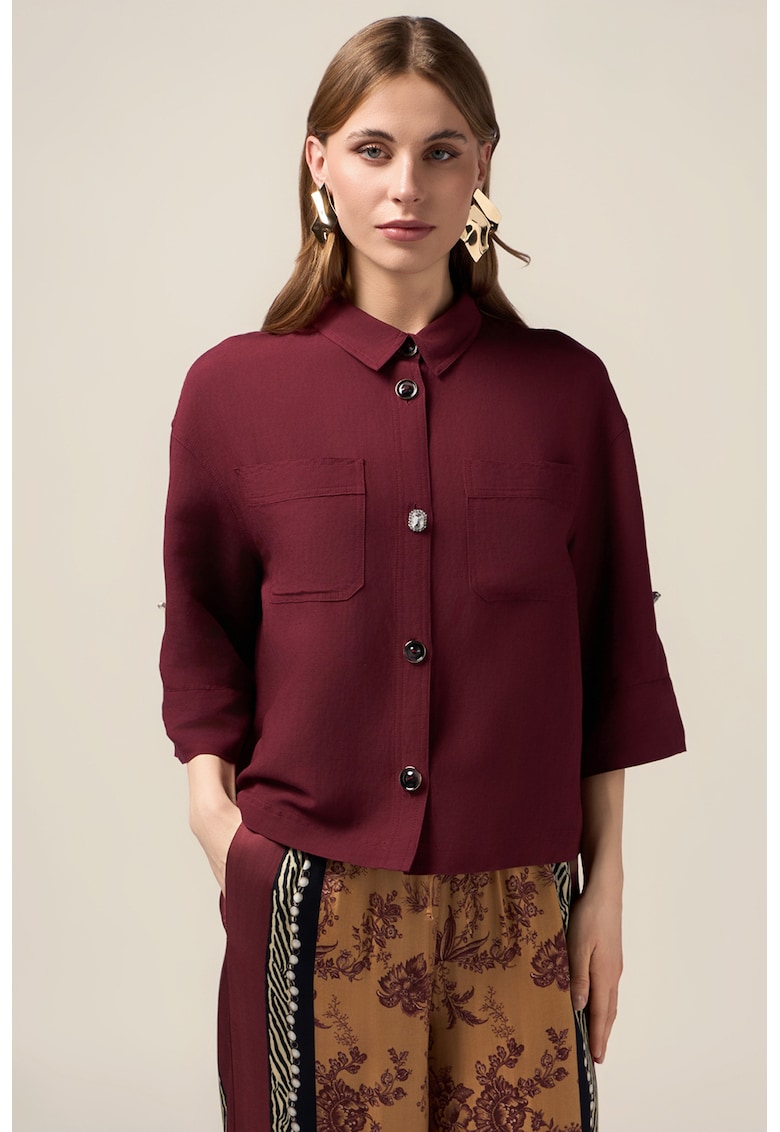 Риза с лен - Бордо Oltre