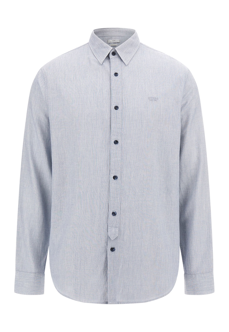 Риза с лен и памук GUESS