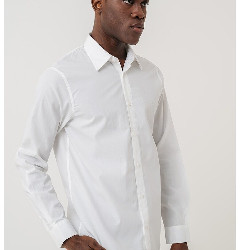 Риза с лиосел - Бял ARMANI EXCHANGE