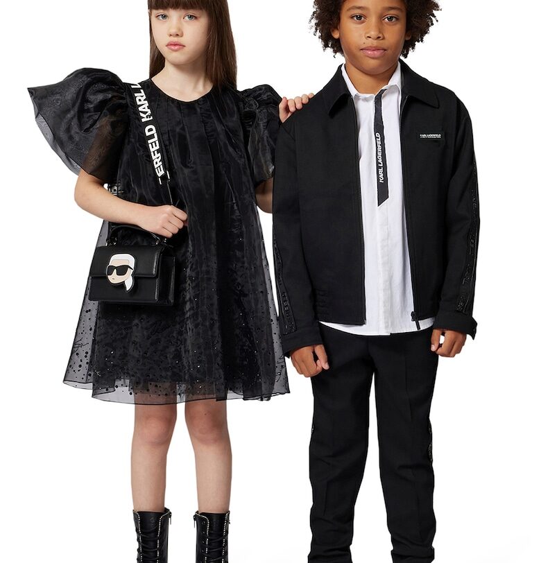 Риза с лого - Бял KARL LAGERFELD KIDS