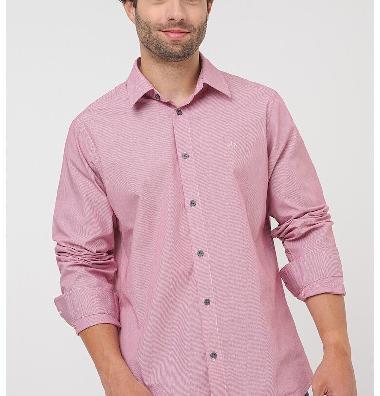 Риза с лого - Червен/Бял ARMANI EXCHANGE