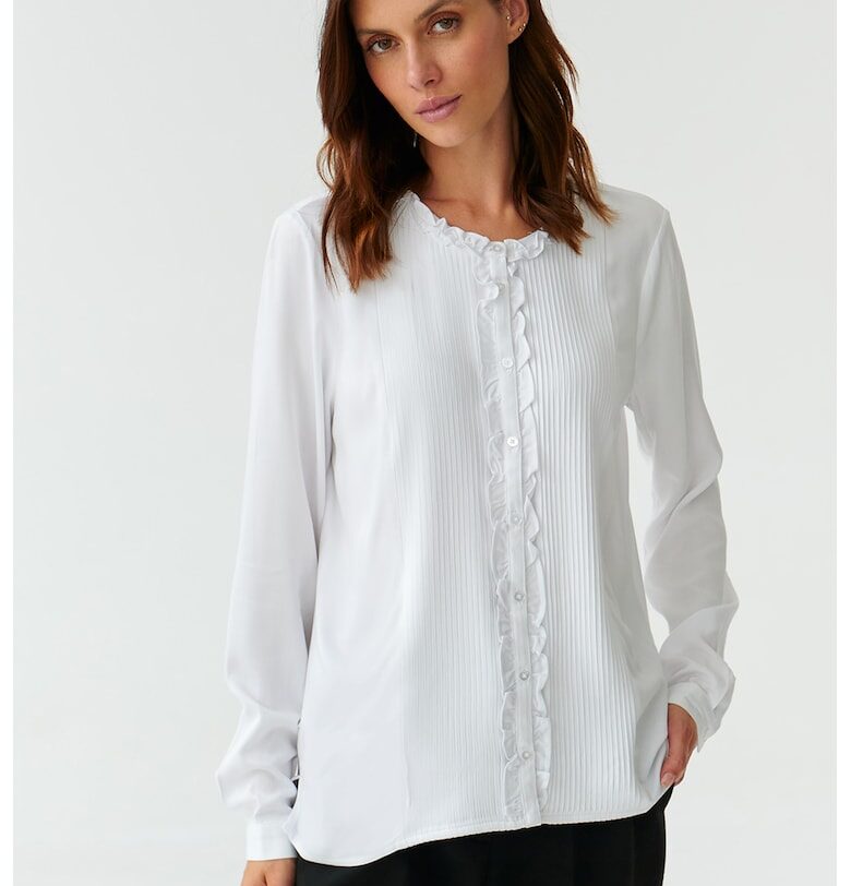 Риза с набирания - Бял Tatuum
