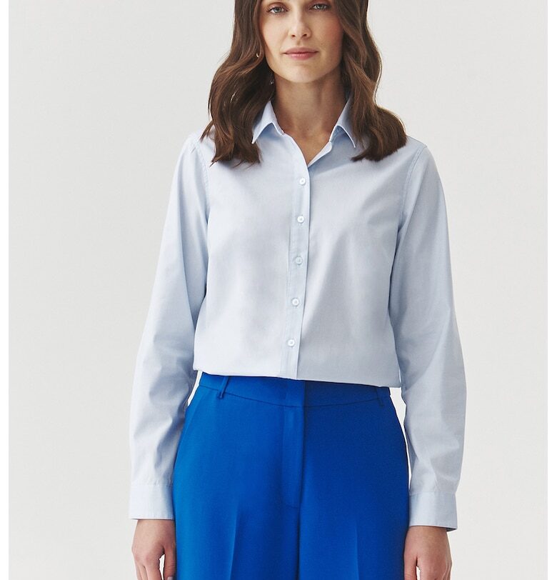 Риза с овален подгъв - Ледено синьо Tatuum