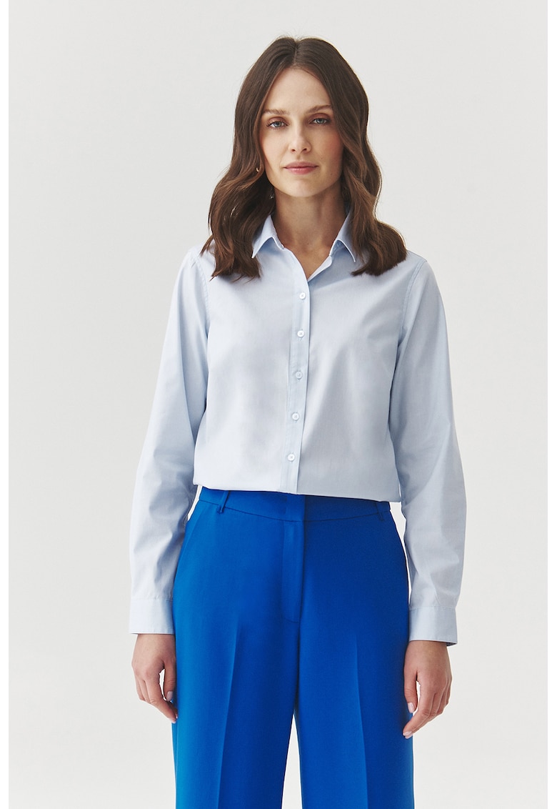 Риза с овален подгъв - Ледено синьо Tatuum