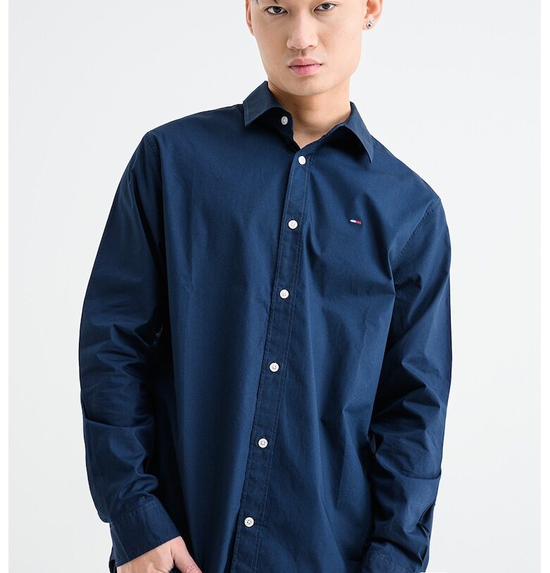 Риза с органичен памук - Тъмносин Tommy Jeans