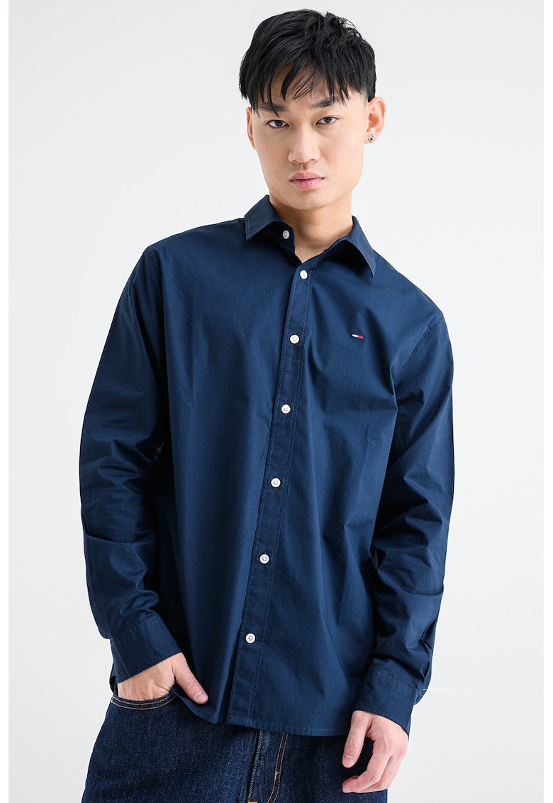 Риза с органичен памук - Тъмносин Tommy Jeans