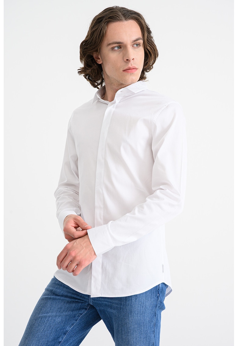 Риза с памук - Бял ARMANI EXCHANGE