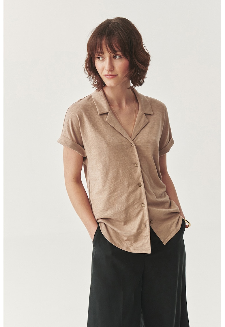 Риза с памук - Светлокафяв Tatuum