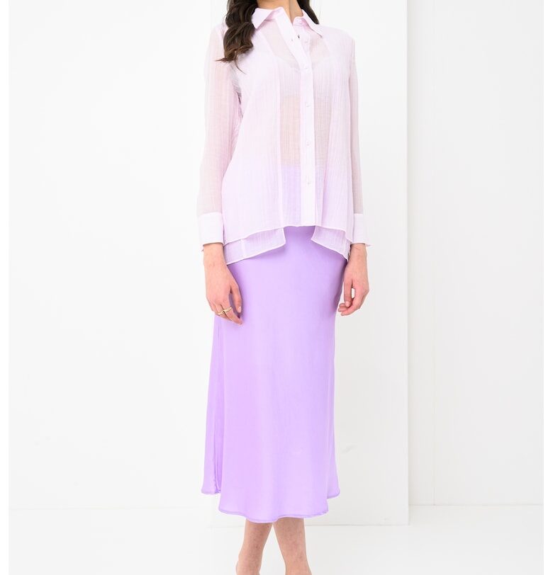 Риза с полупрозрачен ефект - Бледо розово Attic and Barn