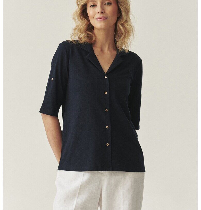 Риза с регулируеми ръкави - Черен Tatuum