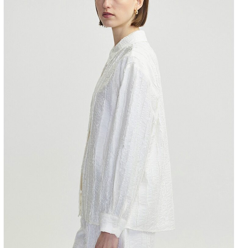 Риза с релеф - Бял Ipekyol