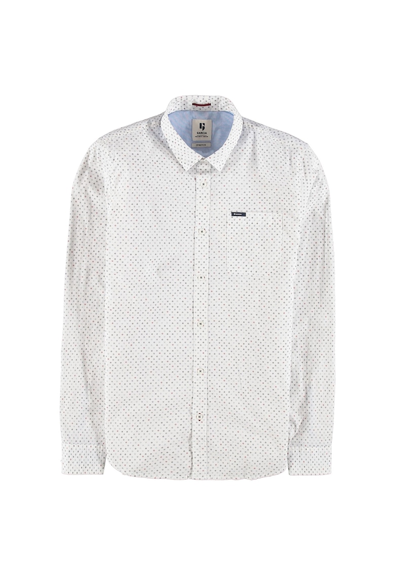 Риза с щампа и джоб на гърдите - Червен/Бял/Тъмносин Garcia