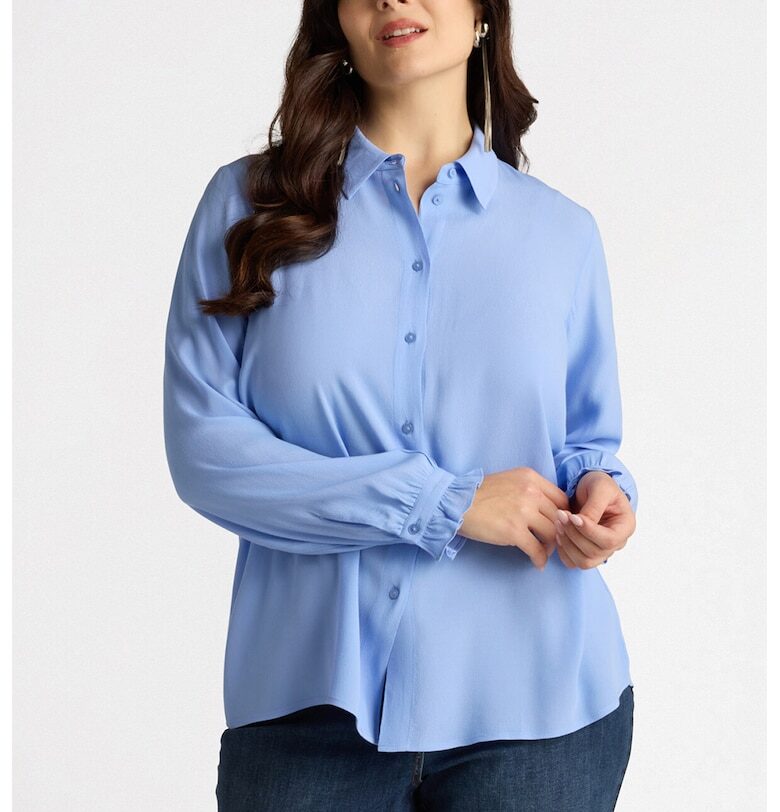 Риза с яка - Пастелносин Fiorella Rubino