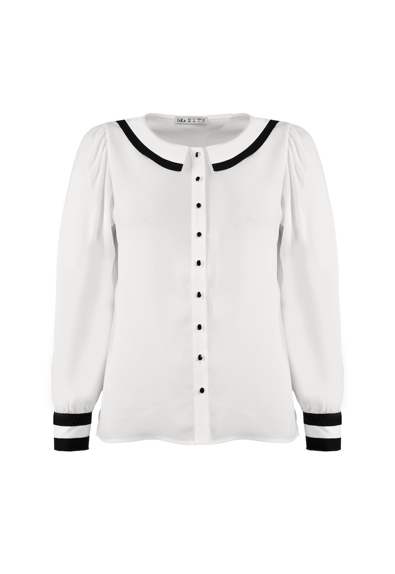 Риза с яка тип Питър Пан" и контрастни детайли" DiKa