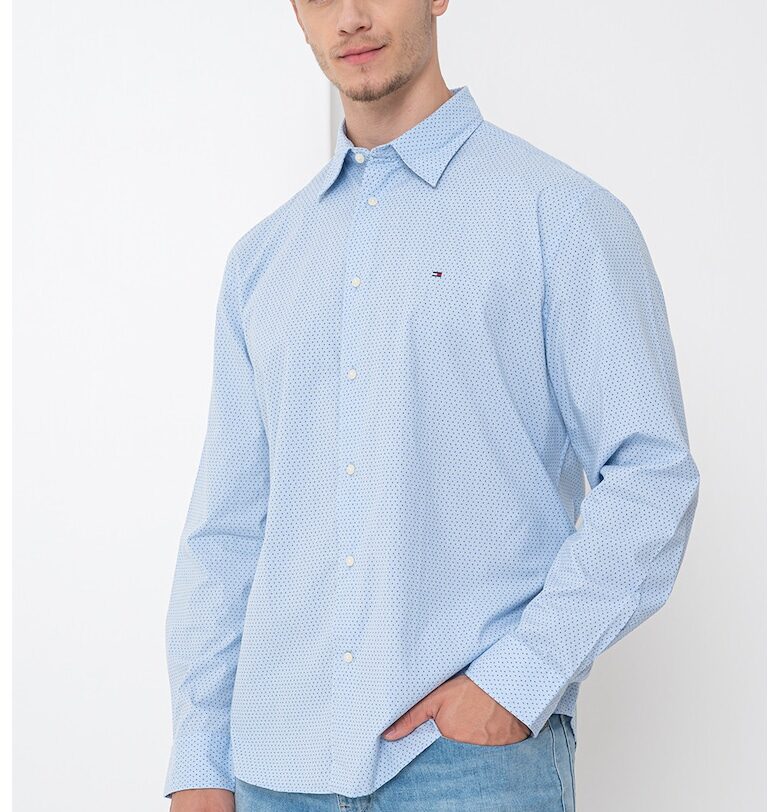 Риза със стандартна кройка - Лавандула Tommy Hilfiger