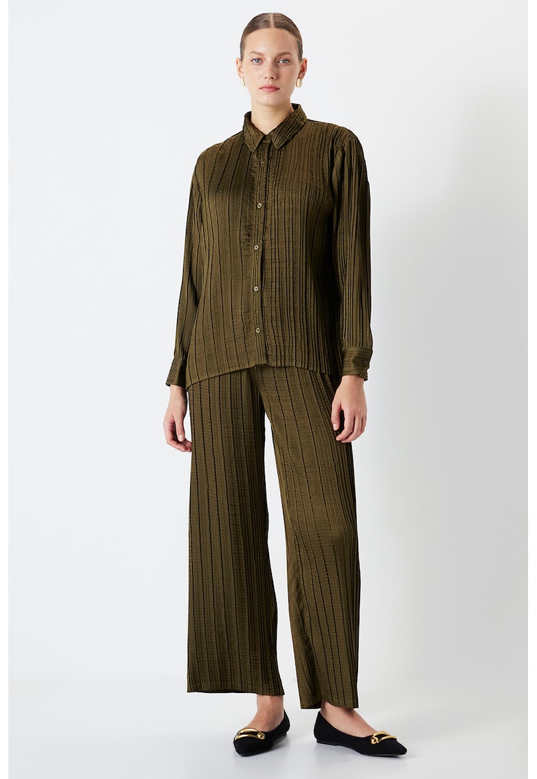 Риза със стандартна кройка - Тъмно каки Ipekyol