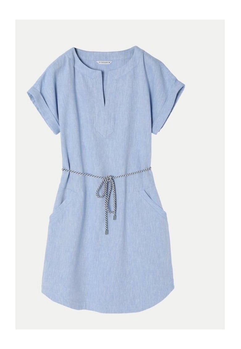 Рокля - 49344 - Памук - Син Tatuum