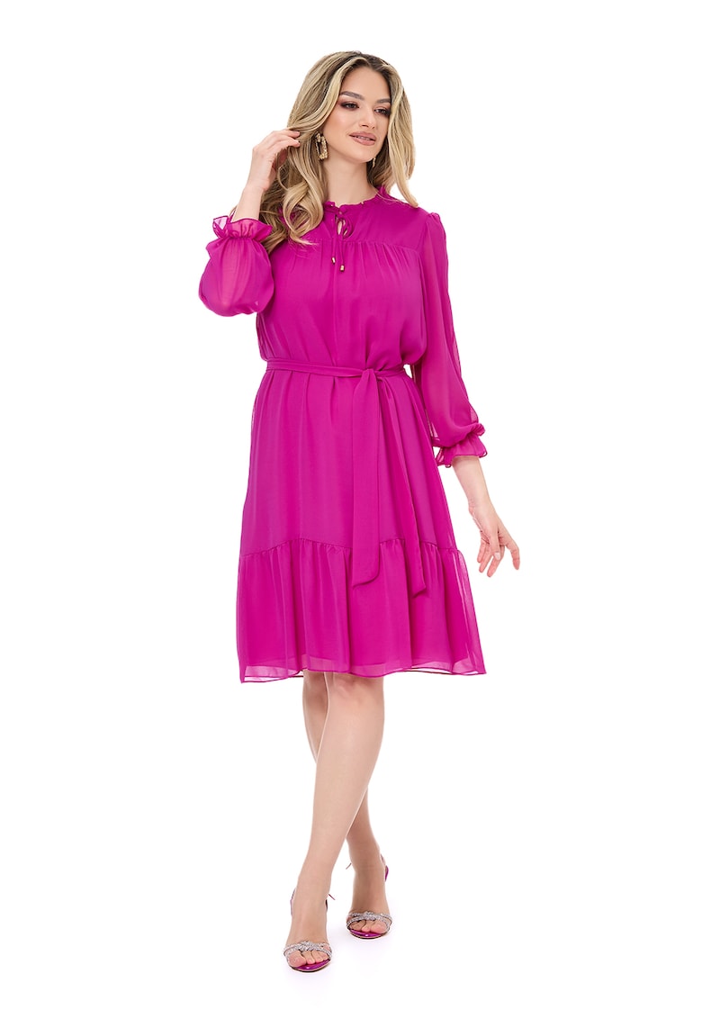 Рокля Amelie с 3/4 ръкави - Фуксия BAROCCA