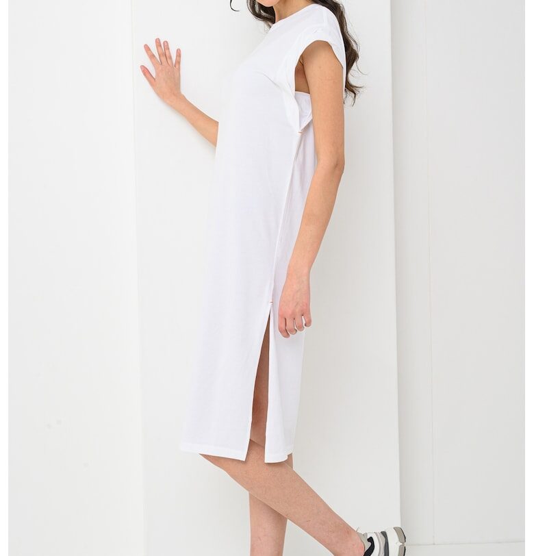 Рокля Edress с модал с цепка - Бял BOSS