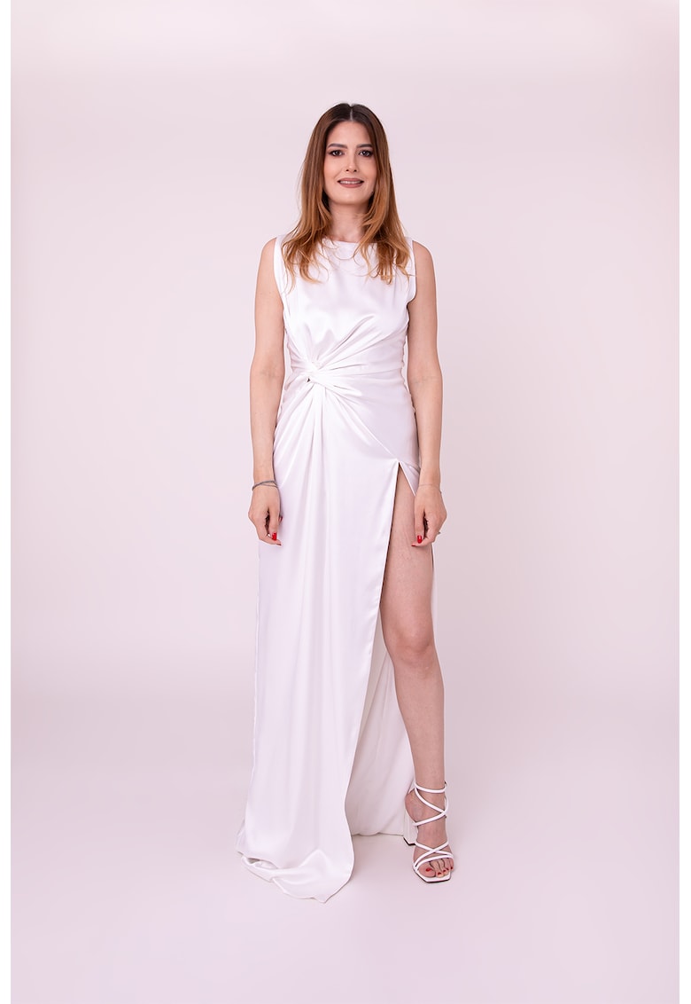 Рокля Forever Mine със странична цепка - Бял Ilona Andreoiu
