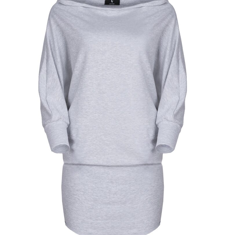 Рокля  K254 - сива - памук - размер SM Lenitif