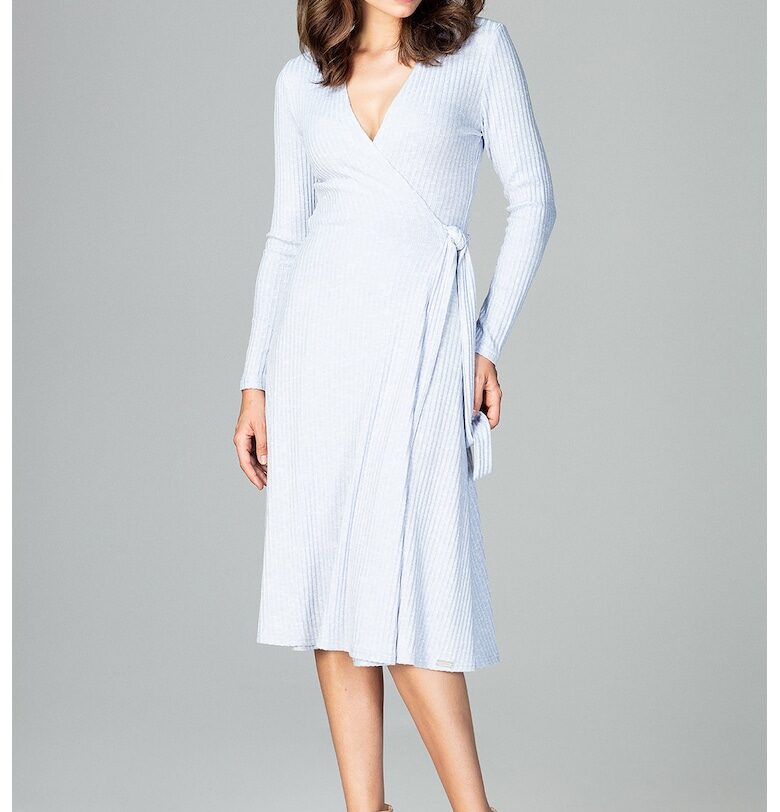 Рокля  K465 - синя - вискоза - Lenitif