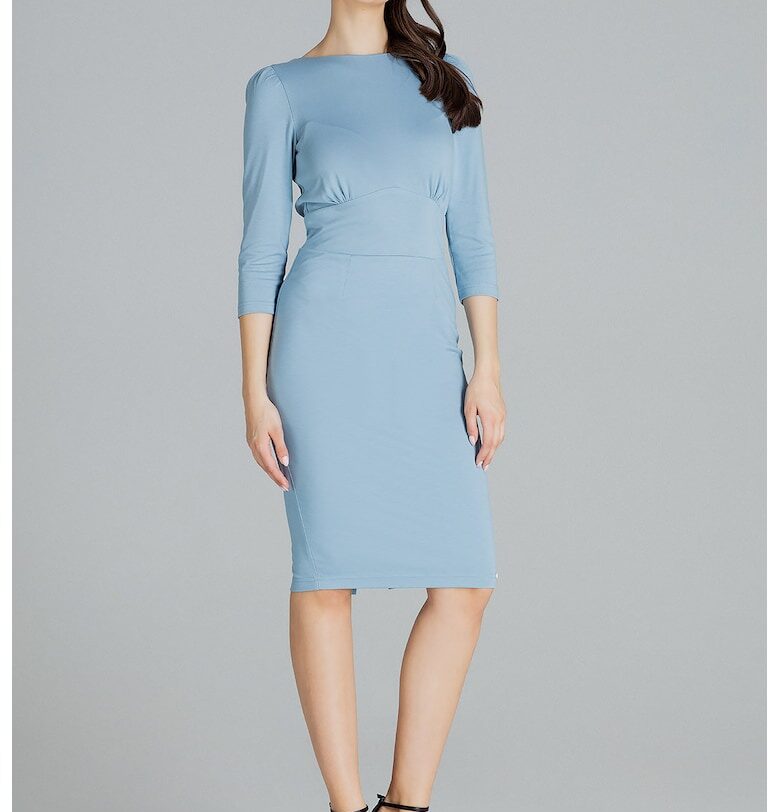 Рокля  L079 - синя - полиестер Lenitif