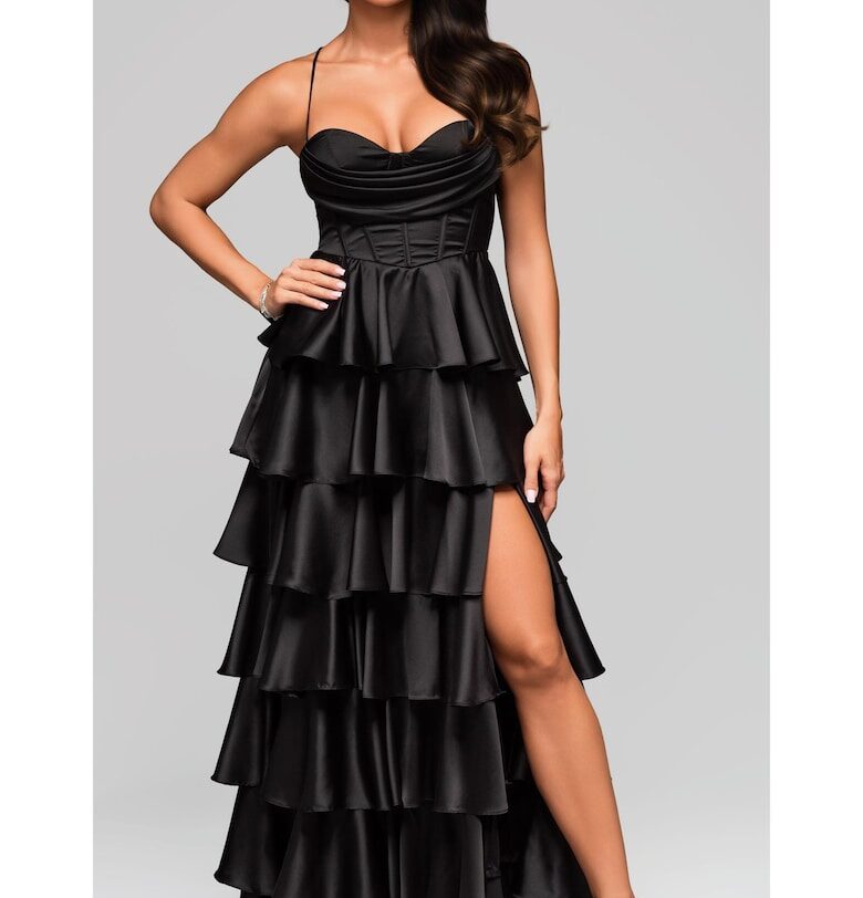 Рокля  LA-OM-DLR202 - Макси - Бална - Черен - Черен Larica