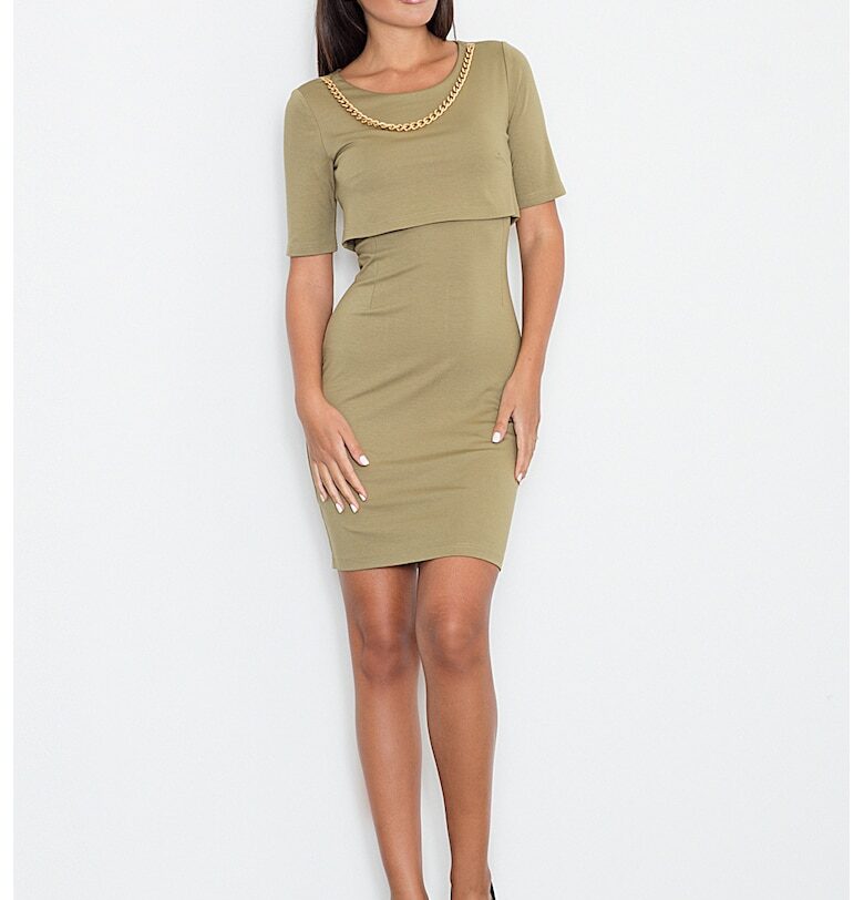 Рокля  M446 - вискоза - зелена Figl