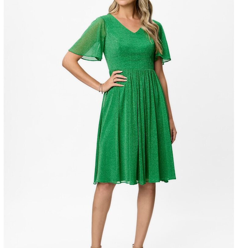 Рокля Mariela с ръкави тип пеперуда - Зелен BAROCCA