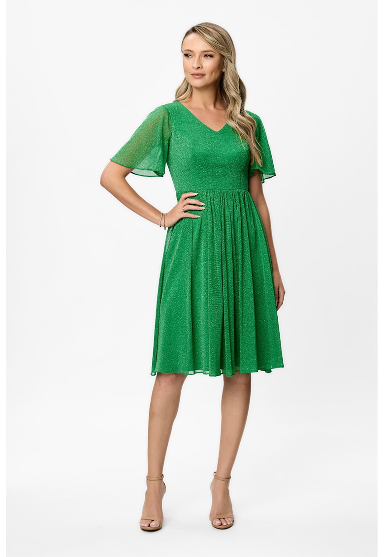 Рокля Mariela с ръкави тип пеперуда - Зелен BAROCCA