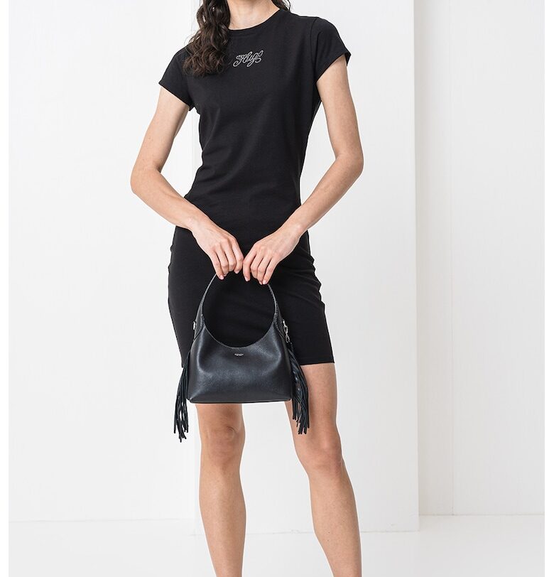 Рокля Nalix с къси ръкави - Черен HUGO