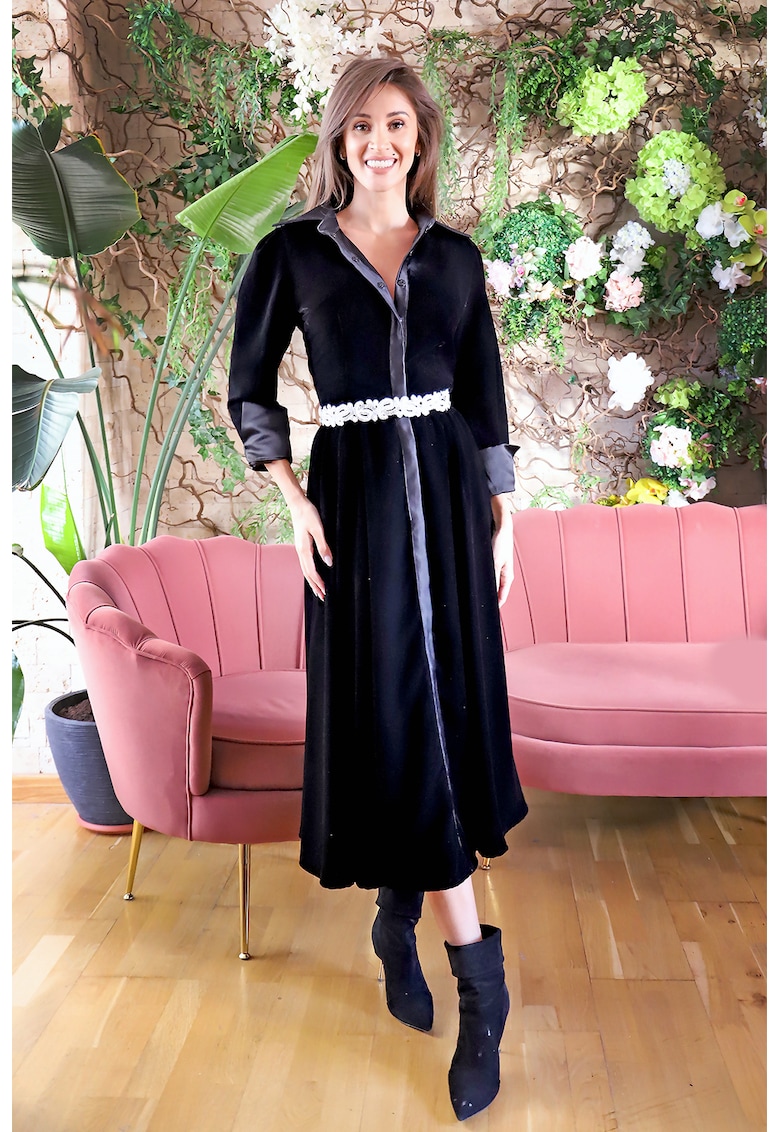 Рокля Onix с копчета - Черен MIAU by Clara Rotescu